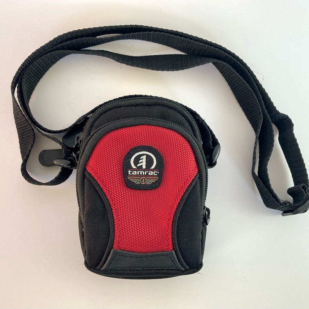 Tamrac 5214 Nylon Camera Bag with Adjustable Strap, Red & Black Case